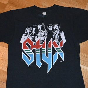 1970&#39;s STYX vintage rare original 1978-1979 Tour rock concert tee t-shirt (M/L) Medium Tommy Shaw 70&#39;s Band tshirt GiFT