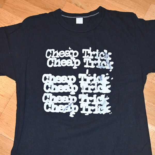 1970's CHEAP TRICK vintage rare concert tour t-shirt original rock band tee tshirt (M/L) Large 70's 1970's 80's 1980's Music Gift