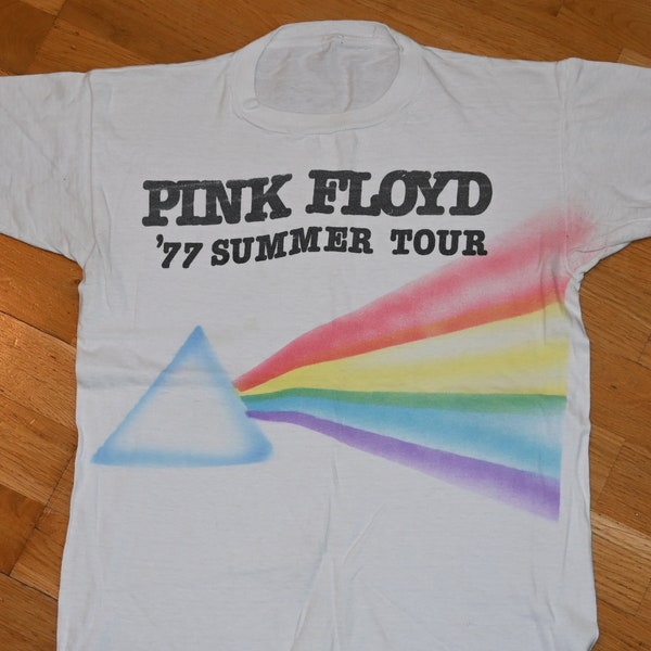 1977 PINK FLOYD vintage Rare! 70's concert tour original rock band tee t-shirt (M) Medium 1970's Roger Waters David Gilmour GiFT