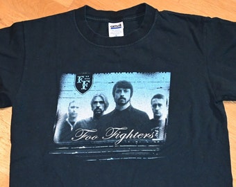 Vtg 90s Foo Fighters Hologram Graphics T-shirt Brown XL Gray