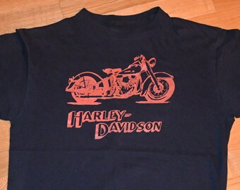 1980's HARLEY DAViDSON vintage original biker motorcycle dealership t-shirt (L/XL) Large Las Vegas Nevada 80's HD Shield Wings GiFT