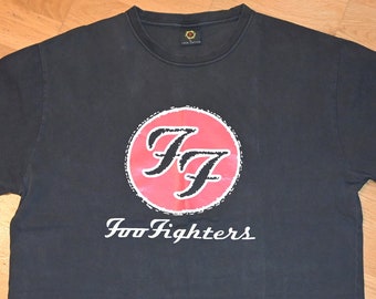 Vintage 90's Foo Fighters American Rock Band Black Xlarge T Shirt