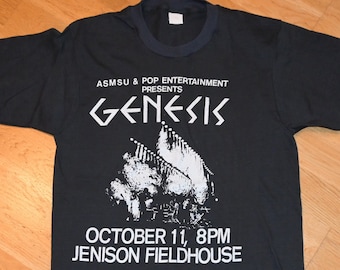 1978 GENESIS vintage Rare! 70's rock concert USA Tour Phil Collins Peter Gabriel tee t-shirt (S/M) Medium 1970's 80's t-shirt mens GIFT
