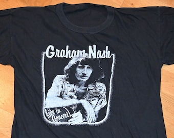 Graham Nash TOUR '86 LSシャツ CSN Graham Nash TOUR '86 LSシャツ CSN 1980's CROSBY & NASH