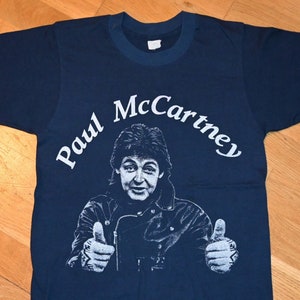 1980 PAUL McCARTNEY vintage Rare! rock concert tour 70&#39;s 80&#39;s original tee t-shirt (S) Small Wings The Beatles tshirt Vtg 1970s 1980s GiFT