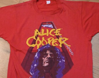 RARE 1986 Alice Cooper vintage rock tee mens L Screen Stars