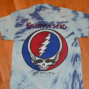 1976 The GRATEFUL DEAD vintage rare concert tour rock band tie-dye t-shirt (M) Medium 1970&#39;s 70&#39;s tee tshirt Jerry Garcia Woodstock GIFT