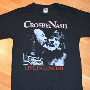 1980&#39;s CROSBY & NASH vintage concert 1986 Tour rare David Crosby Graham Nash original rock tee t-shirt (M/L) 80&#39;s tshirt C.S.N CSNY GiFT
