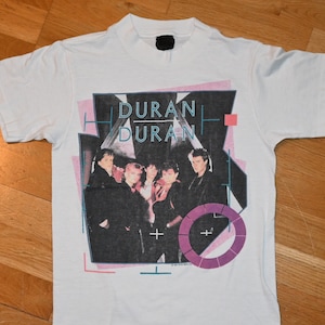 1984 DURAN DURAN vintage concert 1980&#39;s Tour rare original rock band new-wave tee tshirt t-shirt (S) Small 80&#39;s Power Station vtg GiFT