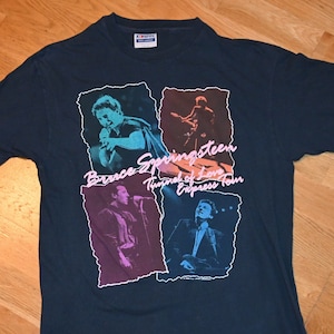 1980&#39;s BRUCE SPRINGSTEEN vintage rare 1988 Euro Tour original rock concert band t-shirt tee tshirt (M/L) Large 70&#39;s 80&#39;s GIFT New Jersey
