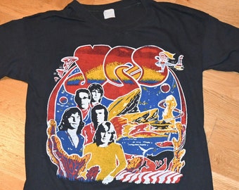 1978 YES vintage rare concert 1970's TOUR original Prog Rock band tee t-shirt (M/L) Large Tshirt Vtg 70's Jon Anderson GiFT