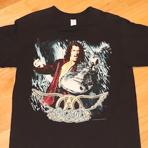 1997 AEROSMITH / JOE PERRY vintage concert 1990&#39;s Tour rare rock-n-roll band vtg t-shirt (L) Large Steven Tyler 80&#39;s 90&#39;s tee tshirt Gift