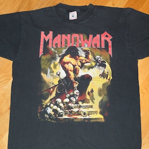 1994-MANOWAR-Jahrgang seltene Konzert-Tour-t-Stück original rock T-shirt Heavy Metal groß (L) 90er 1990er Jahren Manowar Tshirt Geschenk