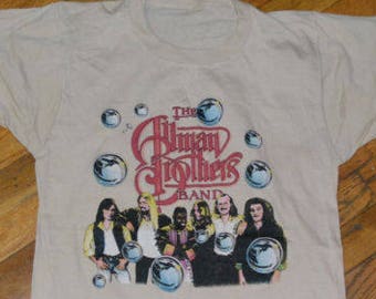 1979 ALLMAN BROTHERS BAND vintage concert tour rare original rock t-shirt Medium/Large (M/L) 70s 1970s Greg Bros.
