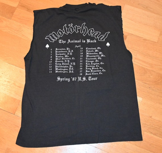 1987 MOTORHEAD Vintage Rare Original Concert 80's Tour Sleeveless