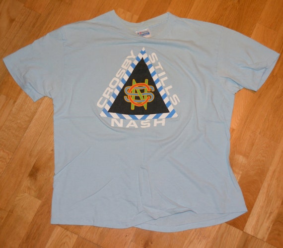 レア Crosby Stills & Nash コンサートTシャツ 1987年 1987 CROSBY Stills & Nash Vintage Concert 1980's Tour Rare
