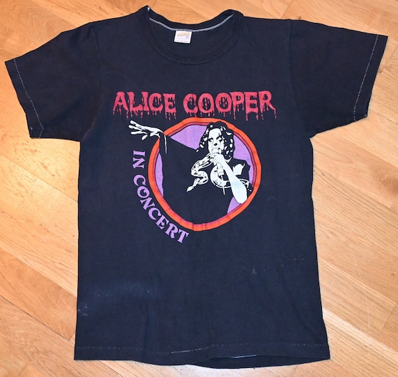 1970's ALICE COOPER Vintage Concert 1979 Tour Rock Band Tee T