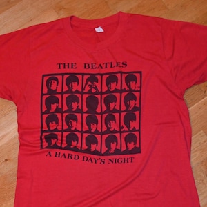 1980&#39;s THE BEATLES vintage rare original rock band tee t-shirt Medium/Large (M/L) 70&#39;s 1970&#39;s 80s John Lennon George Harrison Paul McCartney