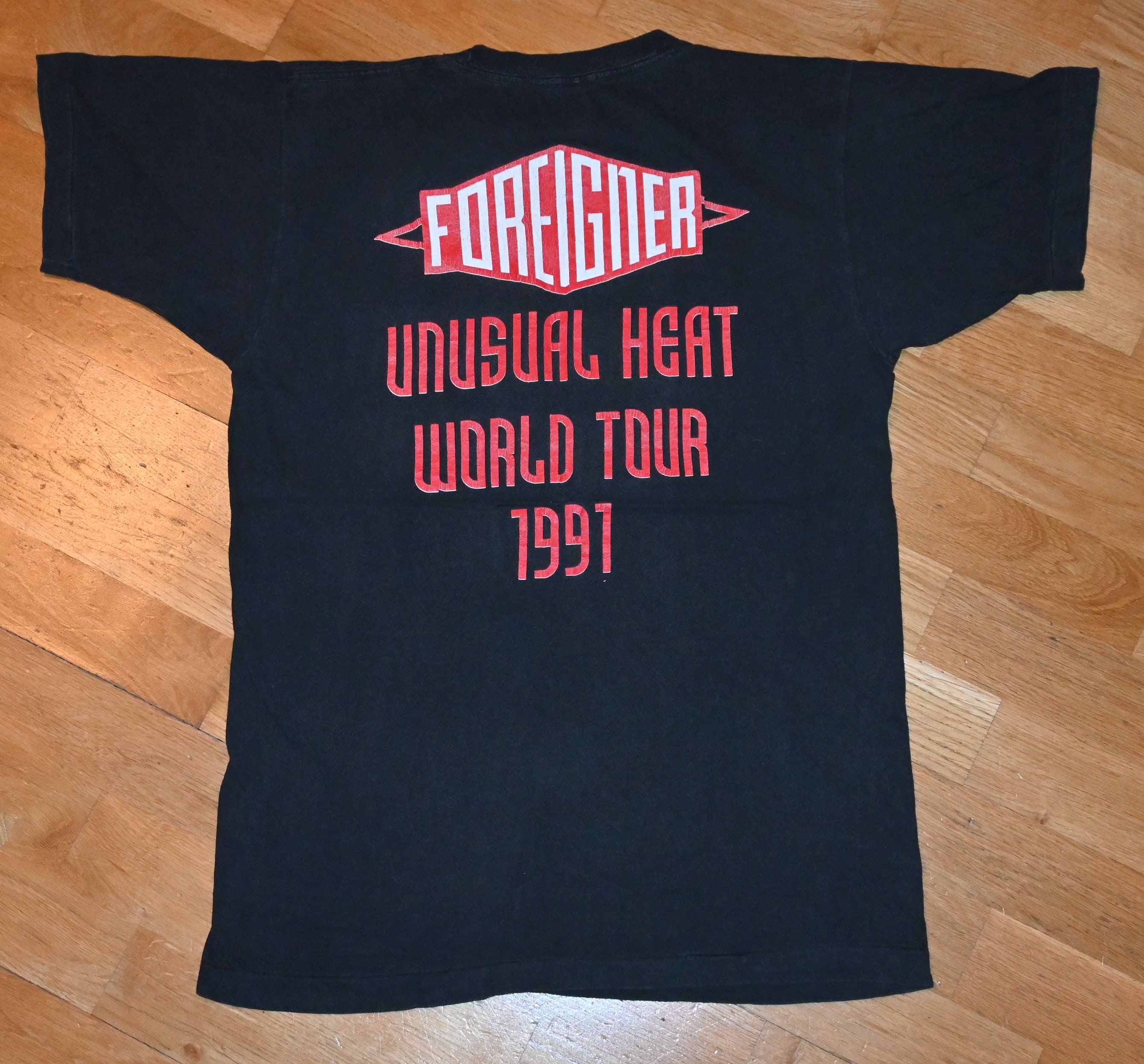 Foreigner Juke Box Heroes Band Logo T-Shirt - Official Men's Black Tee, Unisex Fit