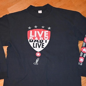 1991 INXS vintage rare original concert 80&#39;s 90&#39;s Live Baby Live TOUR tee t-shirt long-sleeve rock new-wave (XL) X-Large 1980&#39;s 1990&#39;s GiFT