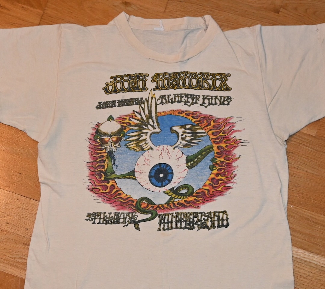 1973 JIMI HENDRIX Vintage Rare Rock Tee 70's 1970's T-shirt