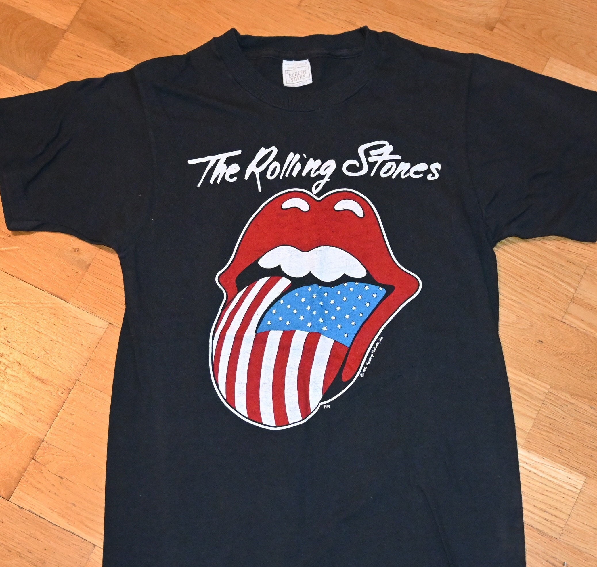 1981 ROLLING STONES Vintage Original Rock Concert Usa Tour Tongue