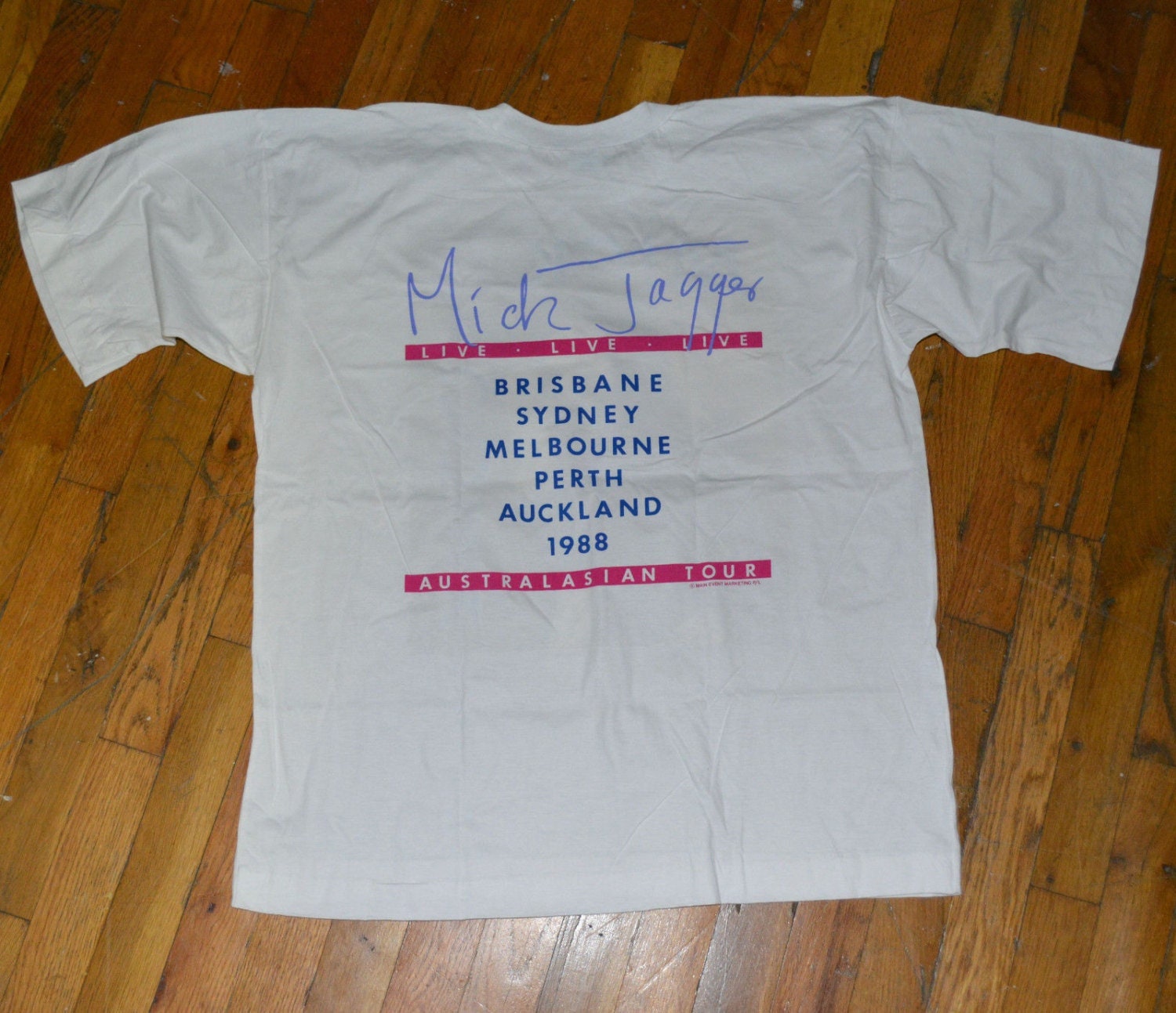 初ソロMICK JAGGER 1988年オーストラリアツアーTシャツ 1988 MICK
