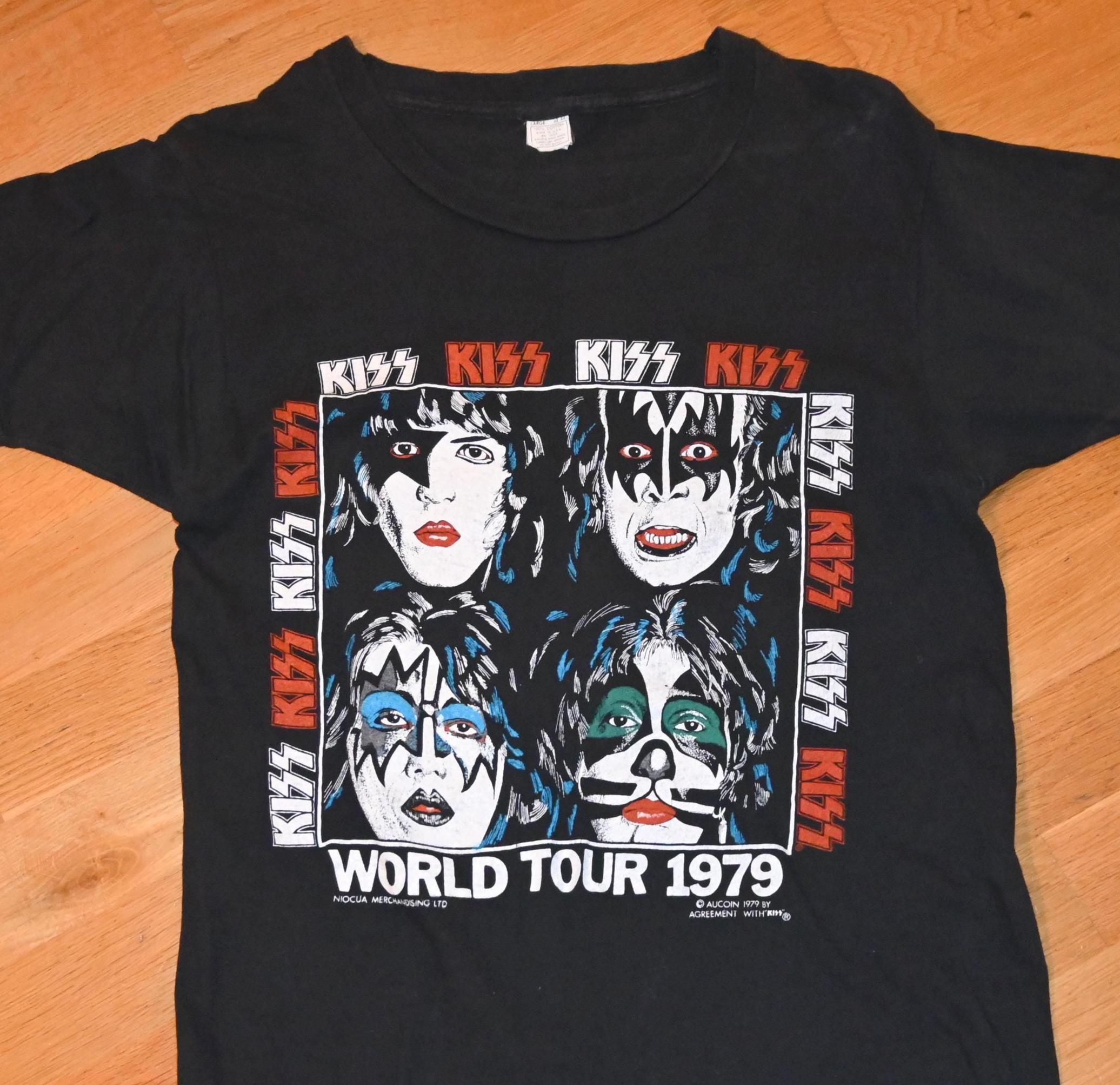 Maglietta originale vintage KISS degli anni '70, rara! Maglietta