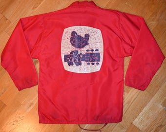 1969 WOODSTOCK JACKET vintage original Ultra Rare! 60's Concert Peace & Love Festival Security coat (S/M) Small shirt 1960's GiFT