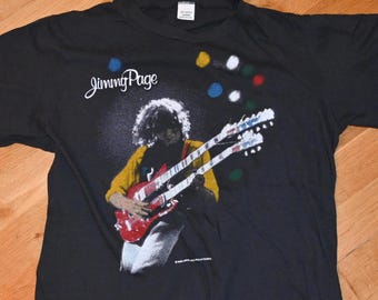 Vintage Led Zeppelin & Jimmy Page T-shirt 70's/80's - Etsy