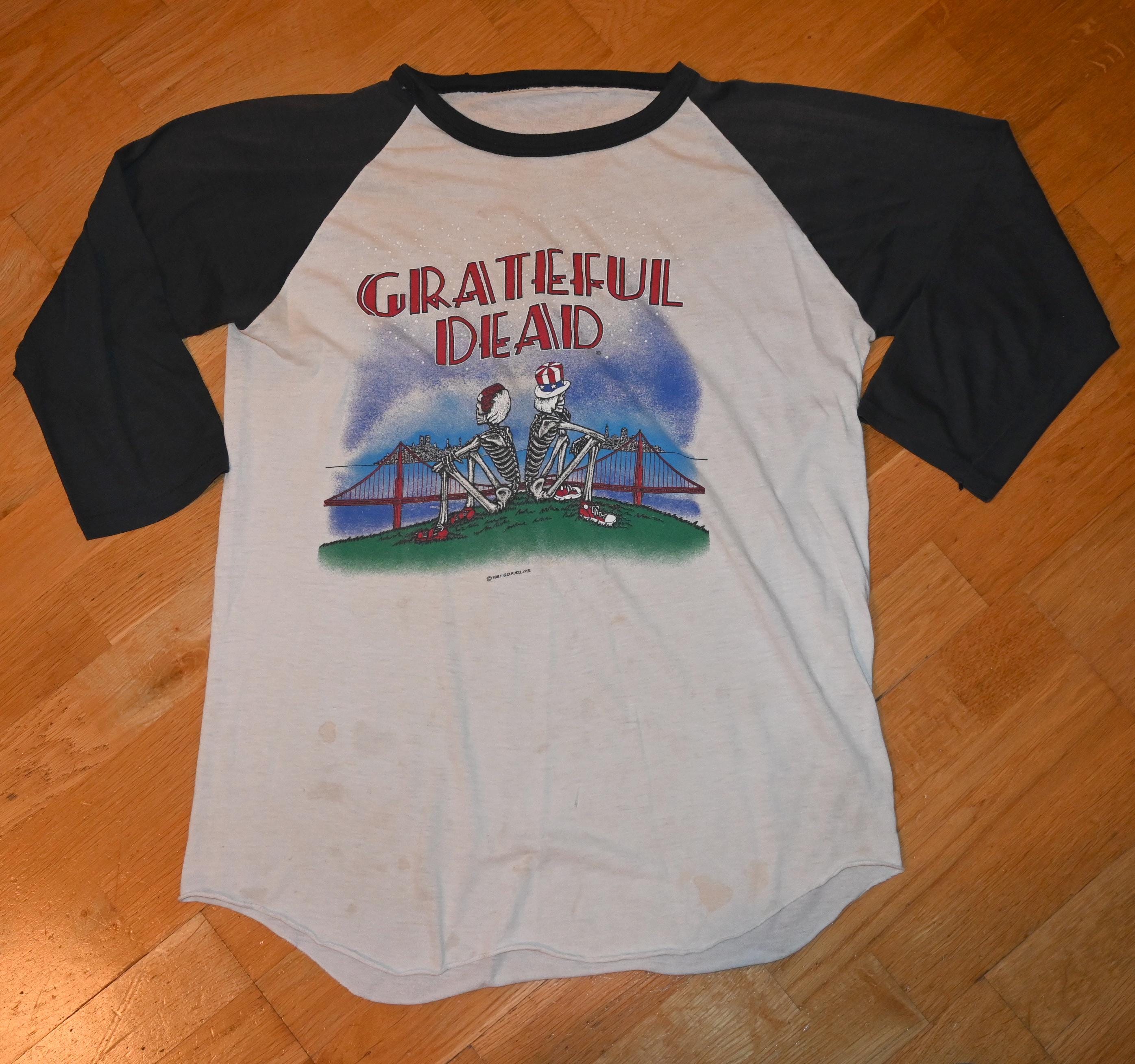 【80's】 grateful dead 1966〜1980 tour Tee 1980's GRATEFUL DEAD Vintage Original Rare! 1981 Tour Concert