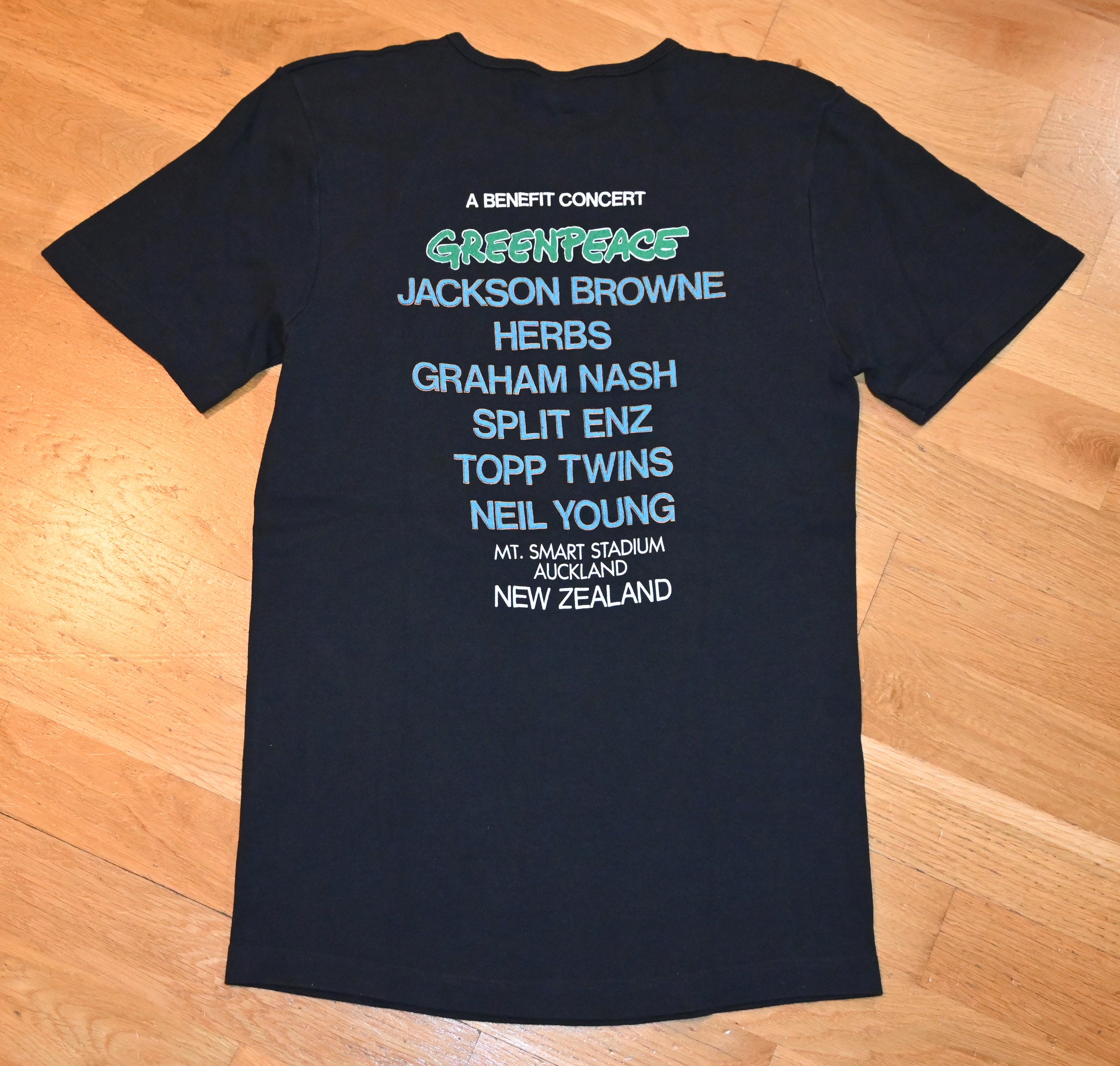 Jackson Browne Neil Young Nash GP シャツ 1986 GREENPEACE Music FEST Vintage Rare 80's Jackson Browne