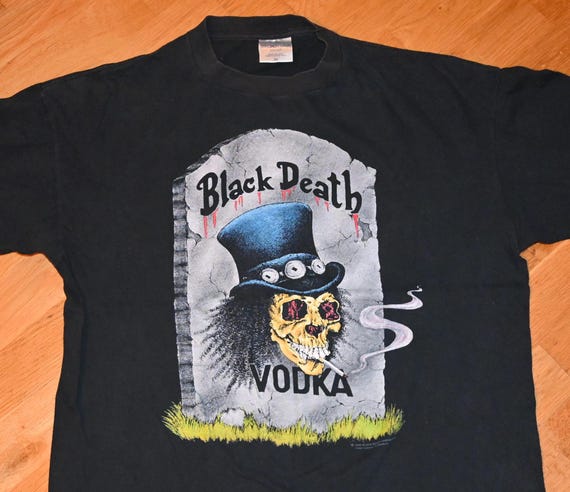 1992 BLACK DEATH Vodka /slash /guns N' Roses /pushead Brockum