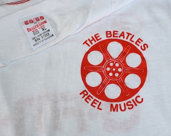1980 THE BEATLES vintage banda de rock original tienda de discos promo camiseta (M / L) Medium 70s 80s Camiseta de concierto John Lennon Paul McCartney