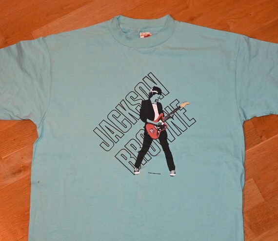 レア Vintage Jackson Browne, Cockburn他 シャツ 1983 JACKSON BROWNE Vintage Original Rare 80's Concert Tour