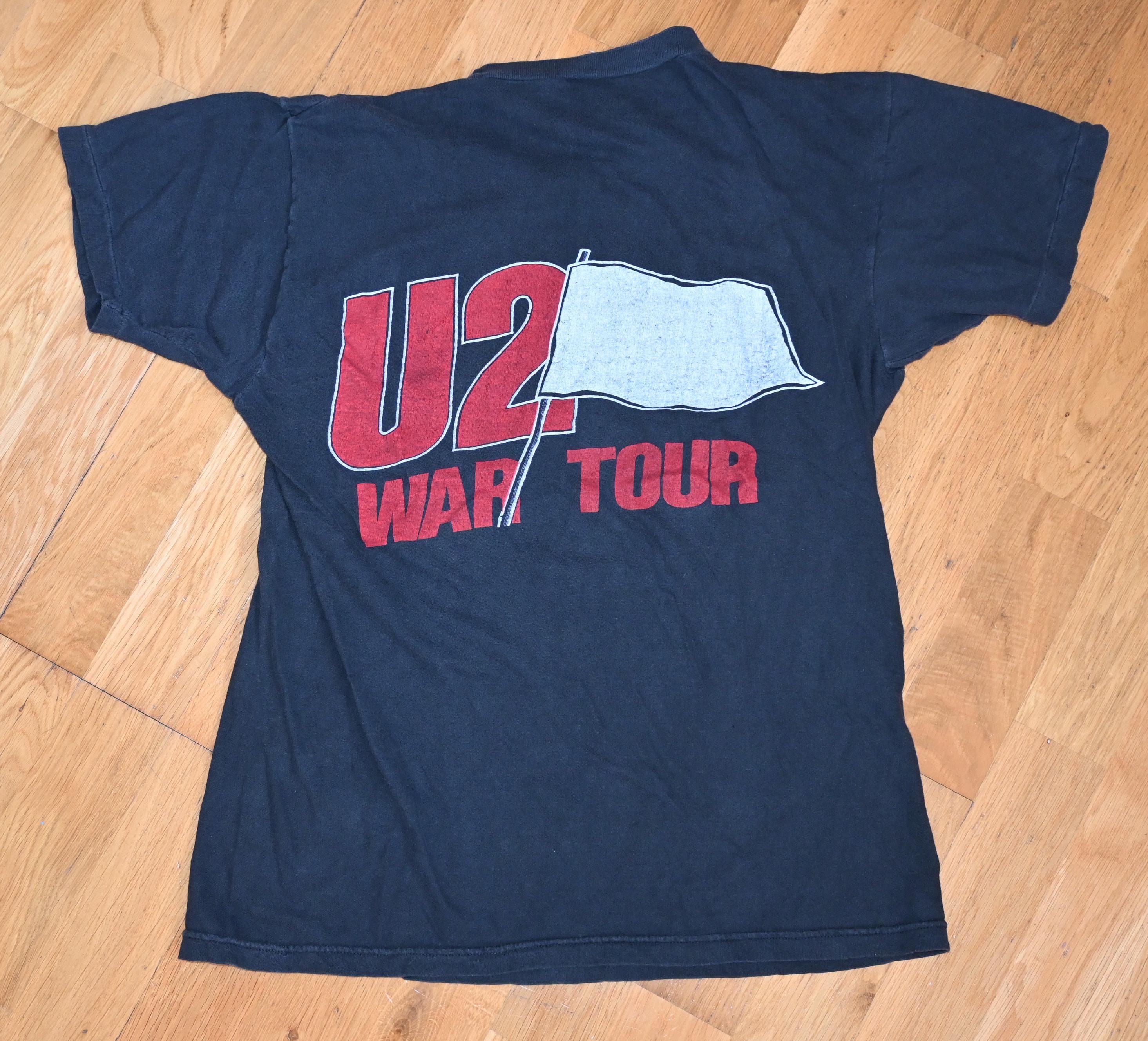U2 war tour t shirt 1983 shop