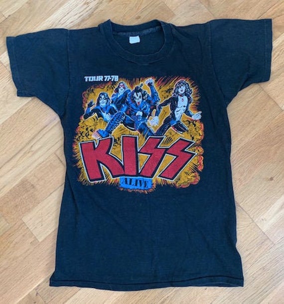 RARE Vintage Early '80s KISS Band T-shirt 