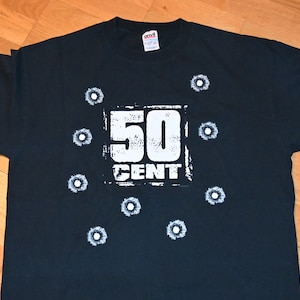2003 50 CENT Jahrgang Original Y2K 2000&#39;s Hip-Hop Rap t-Shirt Konzert Tournee T-Shirt (XL) X-Large G-Unit Curtis Jackson Dr. Dre Eminem Tshirt Geschenk