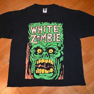 1990&#39;s WHITE ZOMBIE vintage original Rare 1992-1993 Concert Tour industrial rock metal tee t-shirt (XL) X-Large Rob Zombie mens tshirt Gift