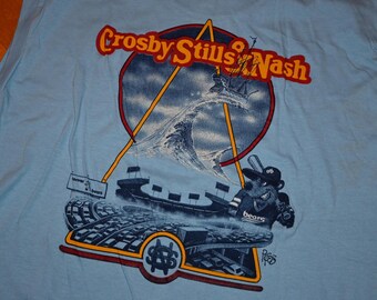 Vintage CSN Crosby Stills and Nash T Shirt - Etsy
