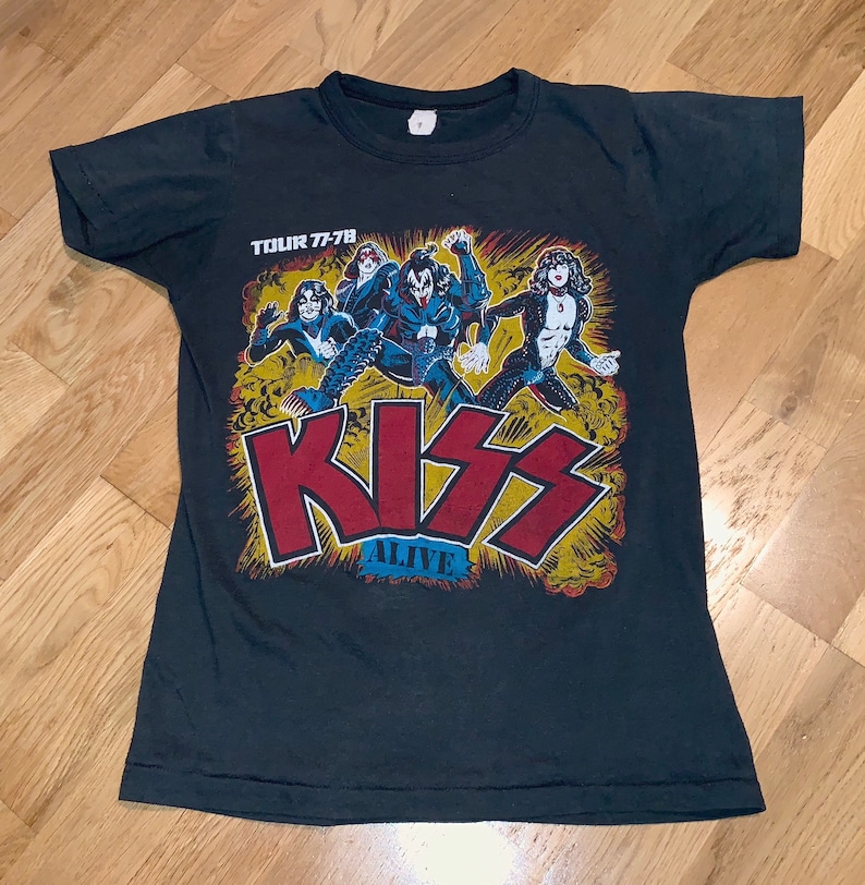 Kiss T Shirt Vintage
 1977 78 KISS vintage concert tour rare rock band t shirt tee