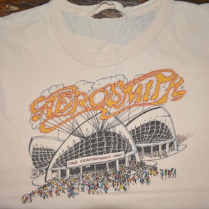 1976 AEROSMITH vintage concert 70&#39;s Tour rare original sleeveless rock t-shirt 1970s Band (S/M) vtg Steven Tyler Joe Perry tee tshirt Gift