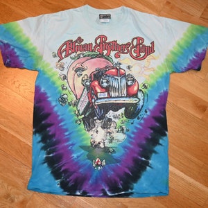 1990&#39;s The ALLMAN BROTHERS Band vintage rare 1997 Tour tie-dye rock concert tee t-shirt (M) Medium tshirt 80&#39;s 90&#39;s Vtg Bros. GiFT
