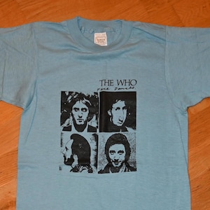 1981 THE WHO vintage original Rare 1980&#39;s Concert Tour rock band tee t-shirt tshirt MiNT (S) Small 70&#39;s 80&#39;s Pete Townshend Roger Daltrey