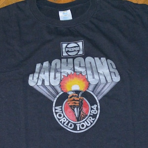1984 The JACKSONS Michael Jackson 5 vintage concert tour rare original hip-hop soul r&b band music t-shirt (L/XL) Large mens tee 80s 1980s