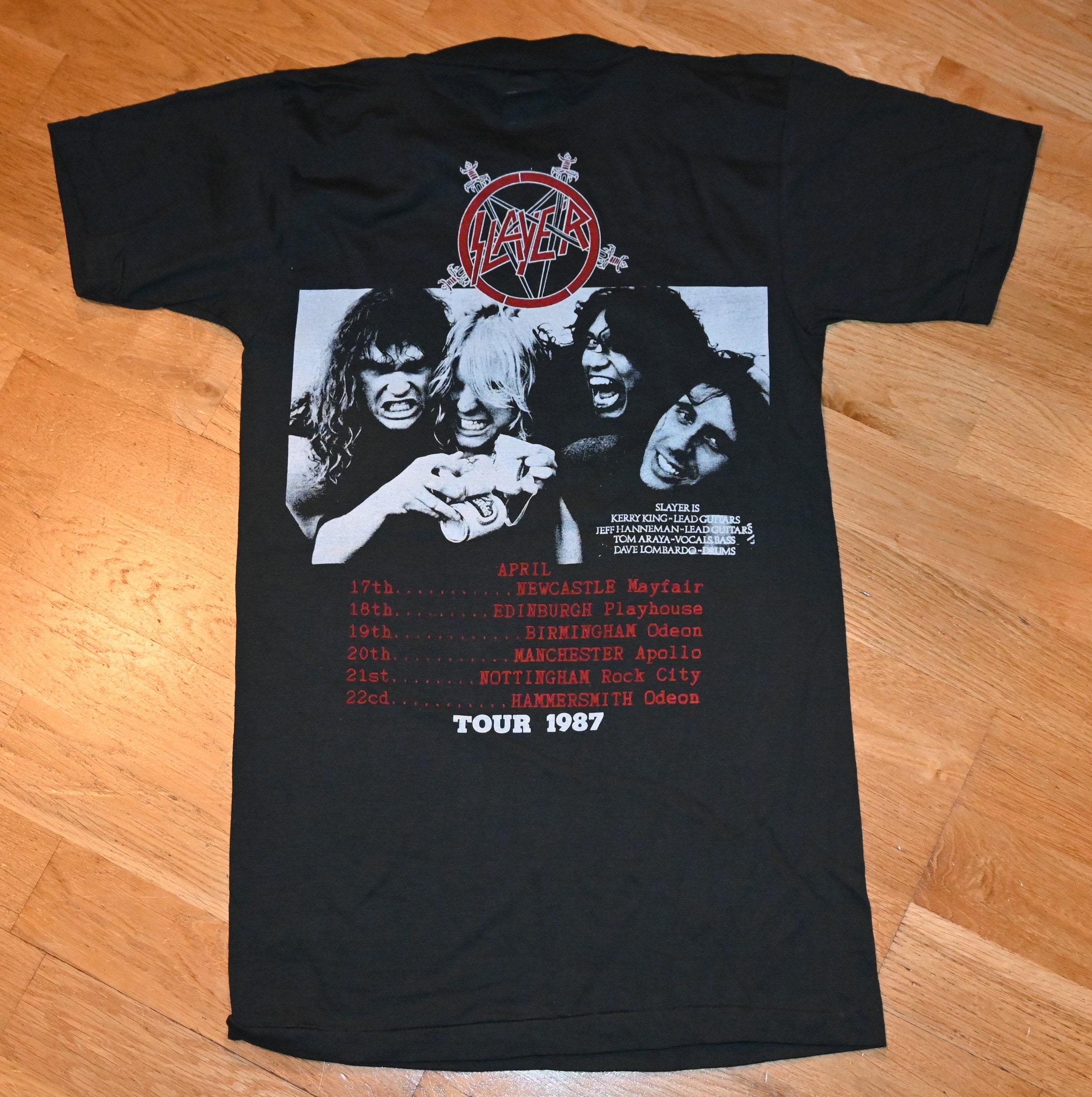 1980's SLAYER Vintage Rare 1987 Euro Tour Original Metal Concert