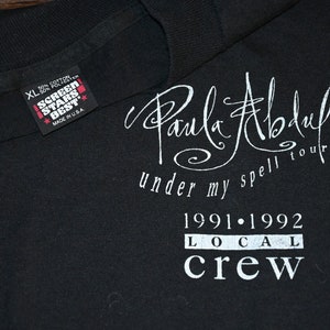 ポーラアブドゥル 1991 ヴィンテージ ミュージック Tシャツ ロックTシャツ ポーラアブドゥル 1991 ヴィンテージ ミュージック Tシャツ