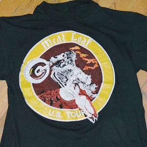 1978 MEAT LOAF vintage concert tour rare original rock band tee t-shirt (S/M) Small 1980&#39;s 80s 70&#39;s 1970&#39;s Meatloaf tshirt Gift