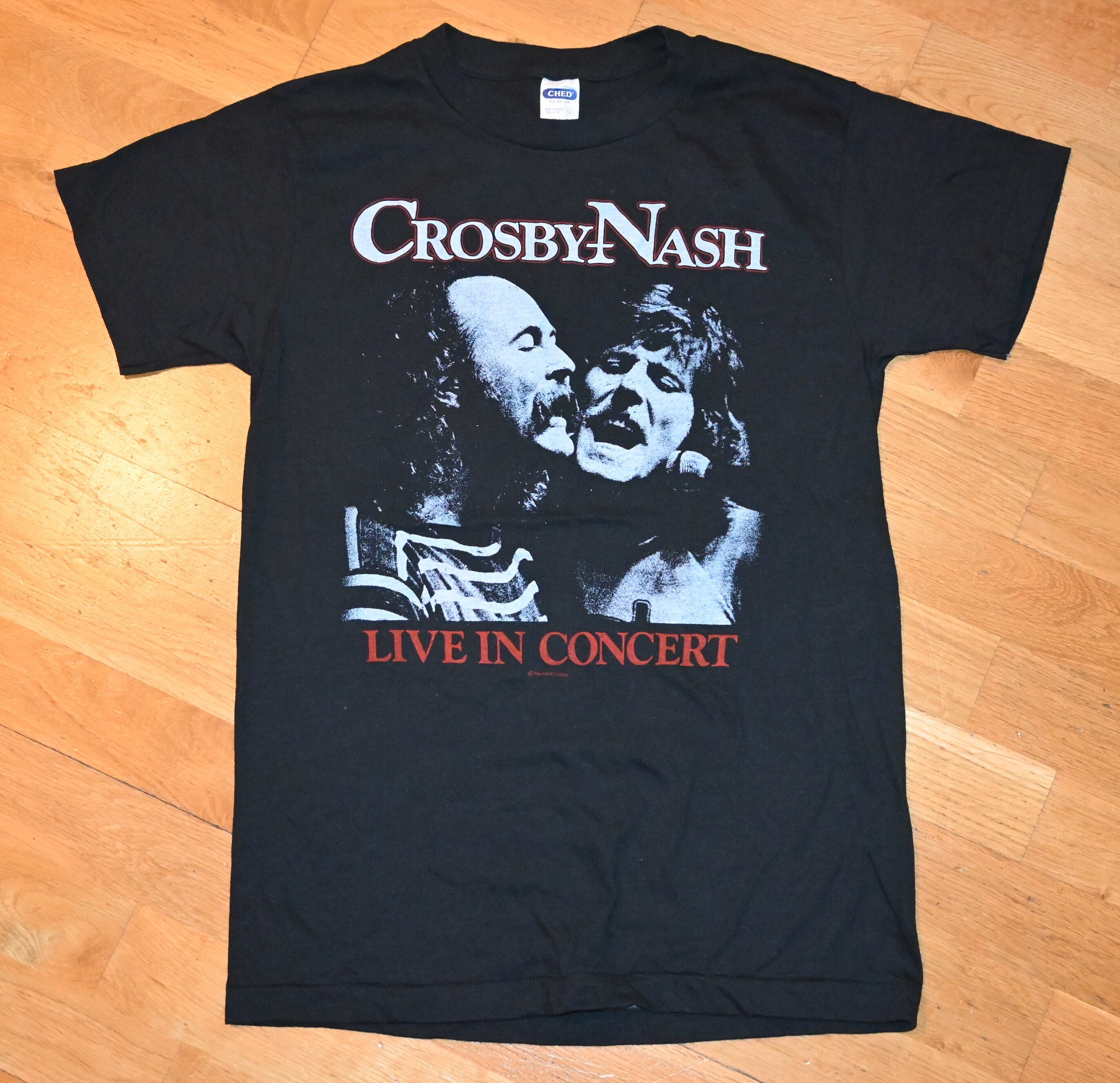 Graham Nash TOUR '86 LSシャツ CSN 1980's CROSBY & NASH Vintage Concert 1986 Tour Rare David