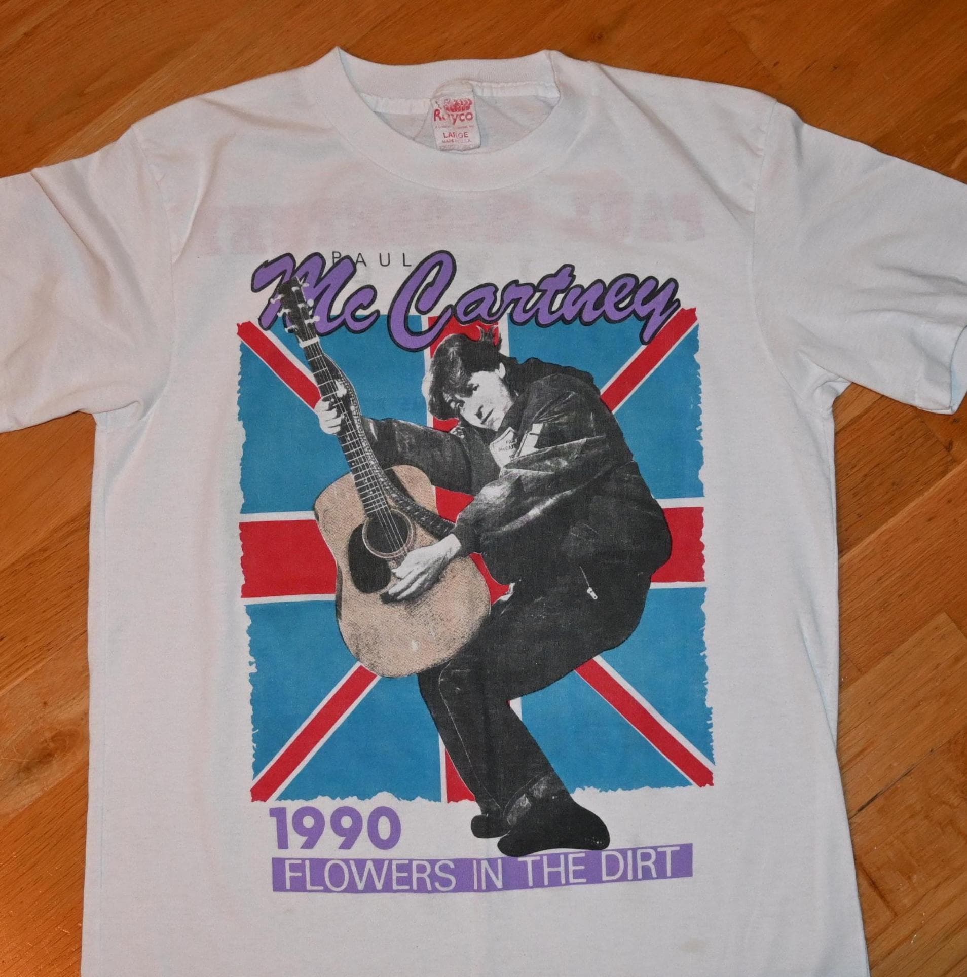 希少 未開封　90's Paul McCartney shirt 1990 PAUL Mccartney Vintage Rare! 80's 90's Concert Tour Rock Band